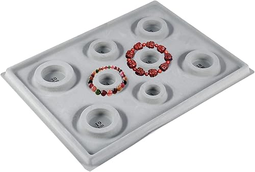 Miniatura 7 de TOPINCN Tableros de diseño de cuentas, esterillas de diseño de pulsera, tablero de cuentas flocadas, collar y abalorios, bandeja organizadora de