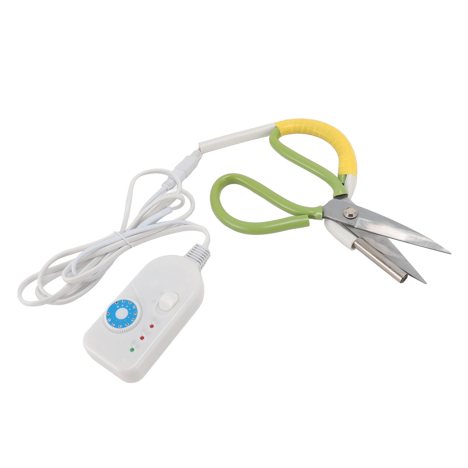 Elektrisch beheizte Schneiderschere, Beheizte Schere mit einstellbarer Temperatur Power Hot Shears Messer Stahl Schneider Stoff Cutter Werkzeuge mit Arbeitsindikator für Kleidung