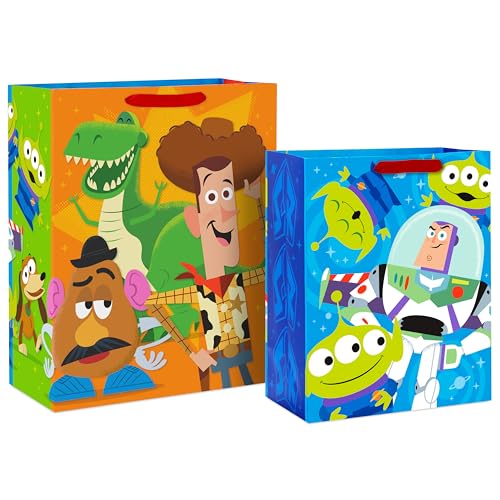 Hallmark Disney Pixar Toy Story Gift Bags for Kids (2 Bags: 1 Large 13 1 Extra Large 15) for Birthdays Back to School Christmas