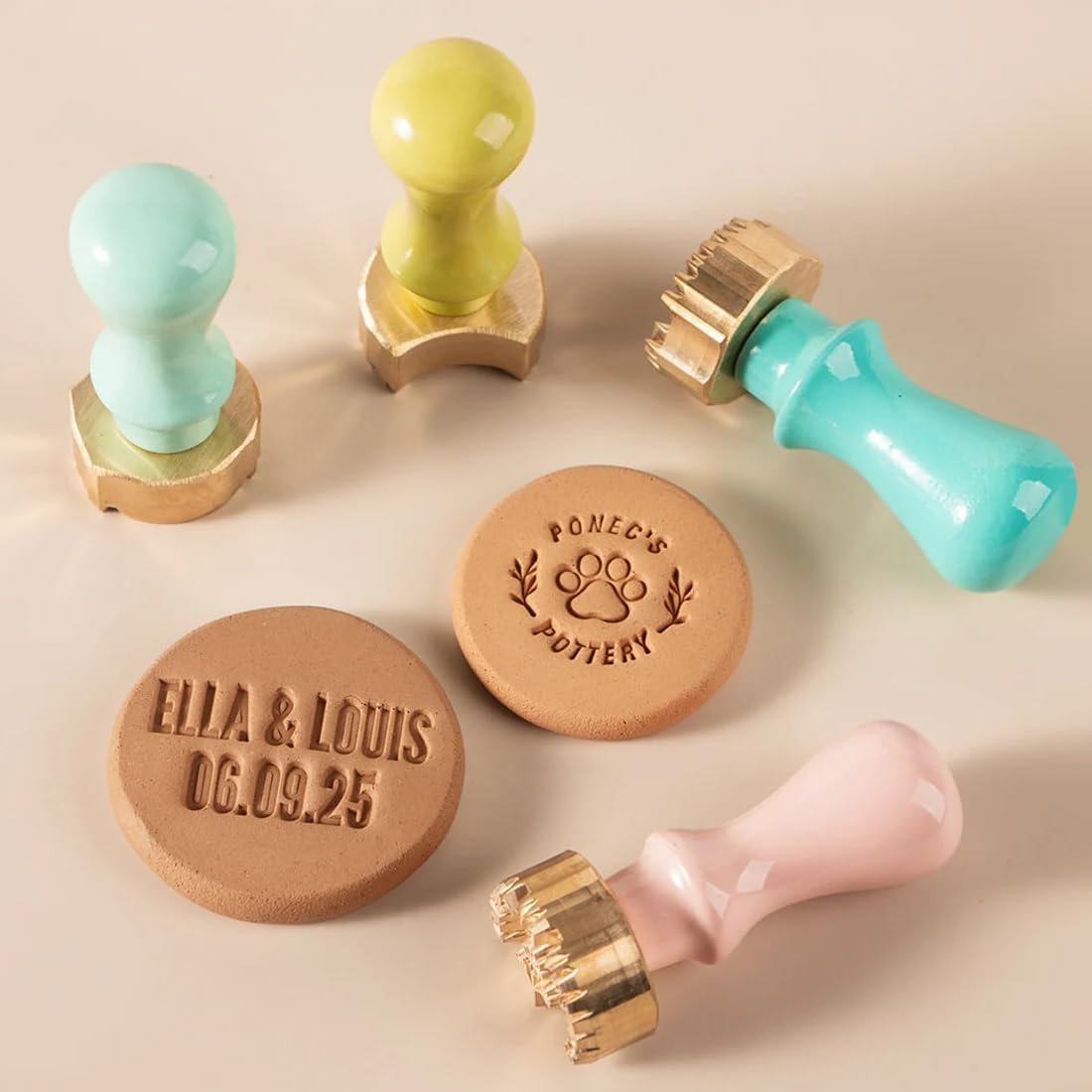 Vniqloo Brass Custom Ceramics Stamp | Personalised Pottery Stamps For Clay | Logo And Signature Stamp Mold
