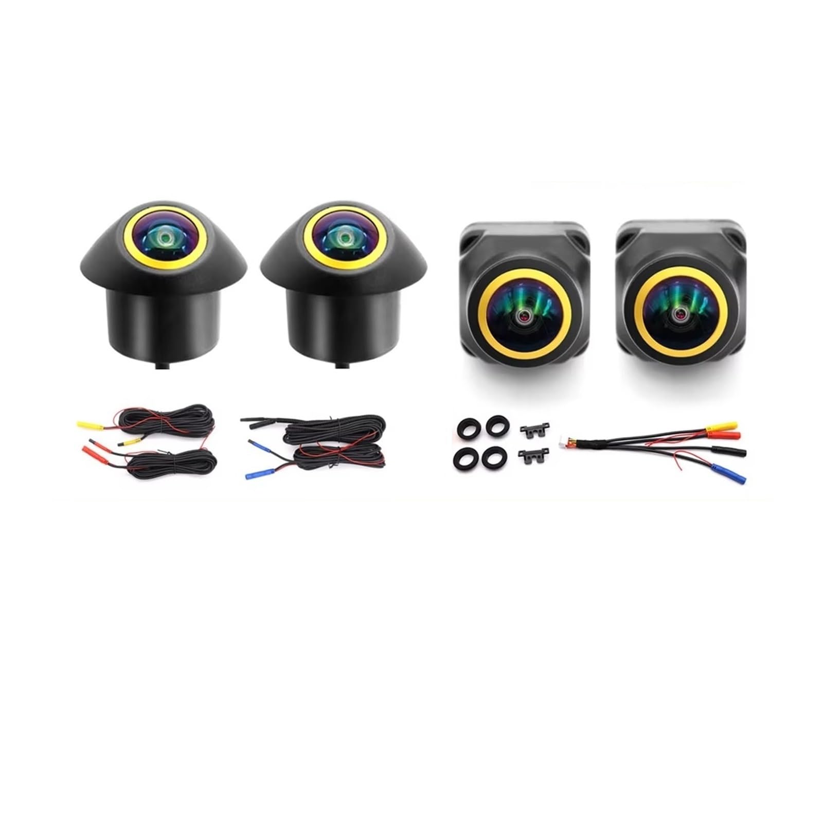 HILLAR Rückfahrkamera HD 360 Grad Autokamera 1080P 8K 3D AHD Surround View Rückfahrkamera Für Android Navigation Reverse Auto Backup Kamera
