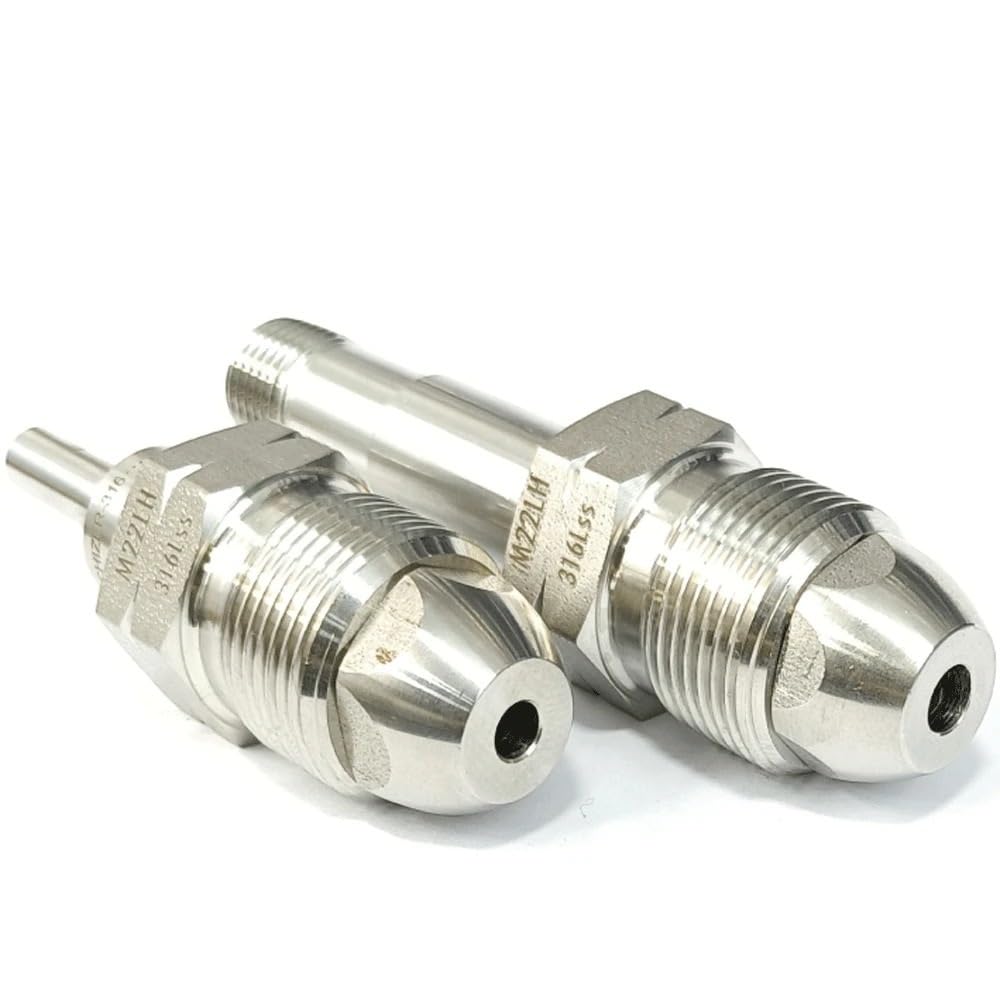 Conector de tubería de acero inoxidable SUS316L M22LHM macho izquierdo a tubo de 1/4" con soldadura automática