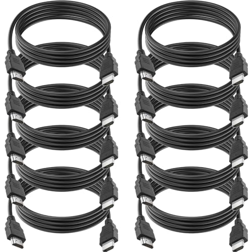 Cables HDMI 4K paquete de 10 unidades de 6 pies con cable trenzado de alta velocidad 18 Gbps para HDTV