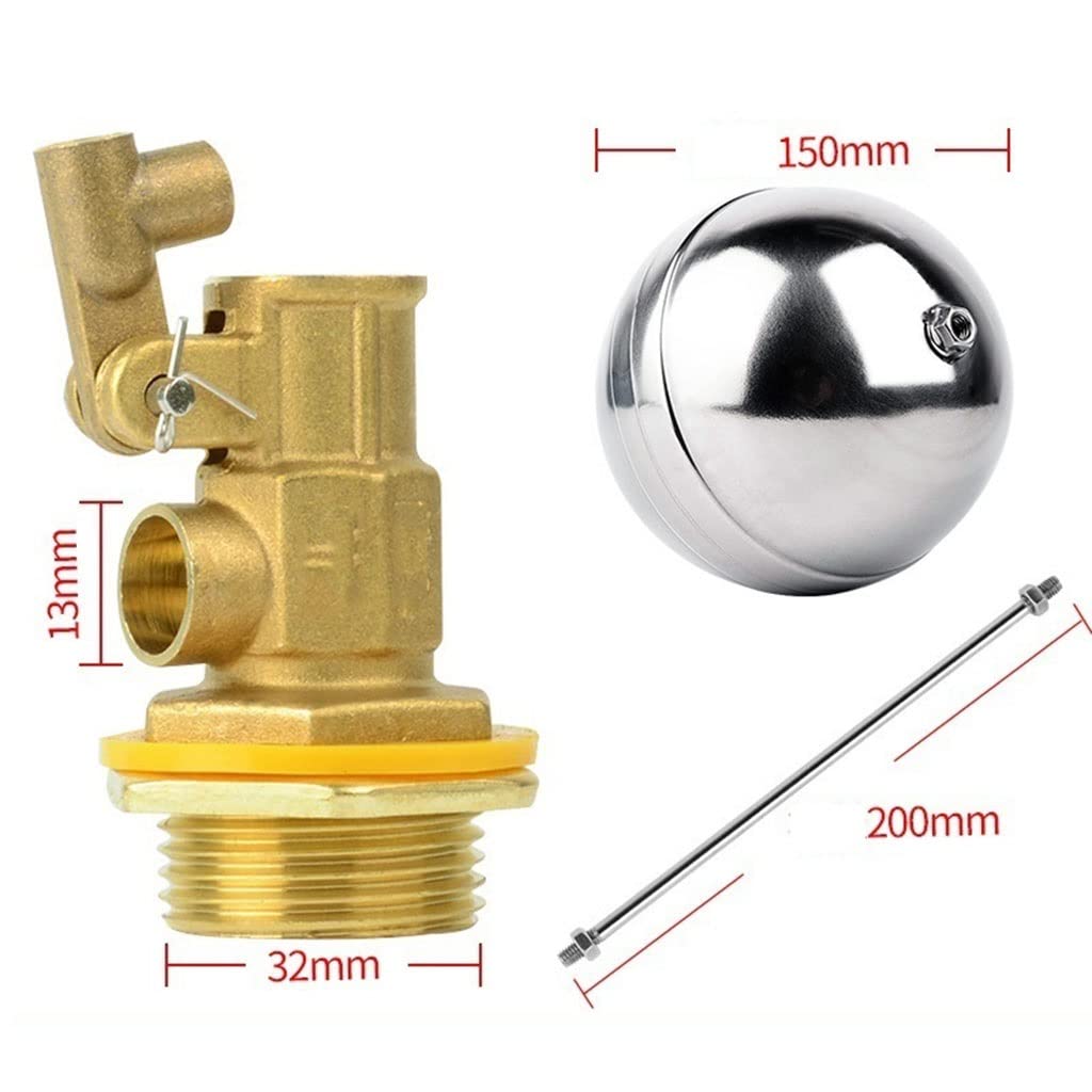 Válvula de llenado de cisterna Flotador, Cisterna de acero inoxidable con control de flujo, 1 unidad, 1/2", 3/4" y 1", DN15, DN20 y DN25(1")