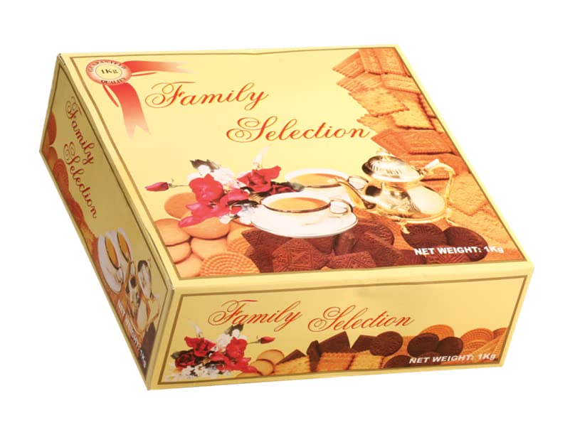 Munchee Family Selection Gold Assorted Biscuits 1 Kg - Pack of 2 | Authentic Taste of Sri Lanka | Gift Pack