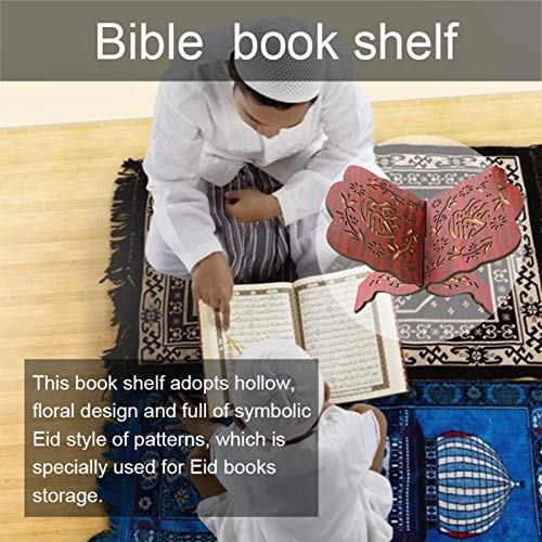 Hifuture123 Koranstandaard retro gesneden moslimitische leesboekenrek inklapbaar Eid Mubarak gebedboekhouder voor… - Image 6