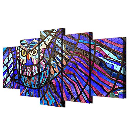 Toile chouette multicolore design pour sublimer les murs de votre bureau