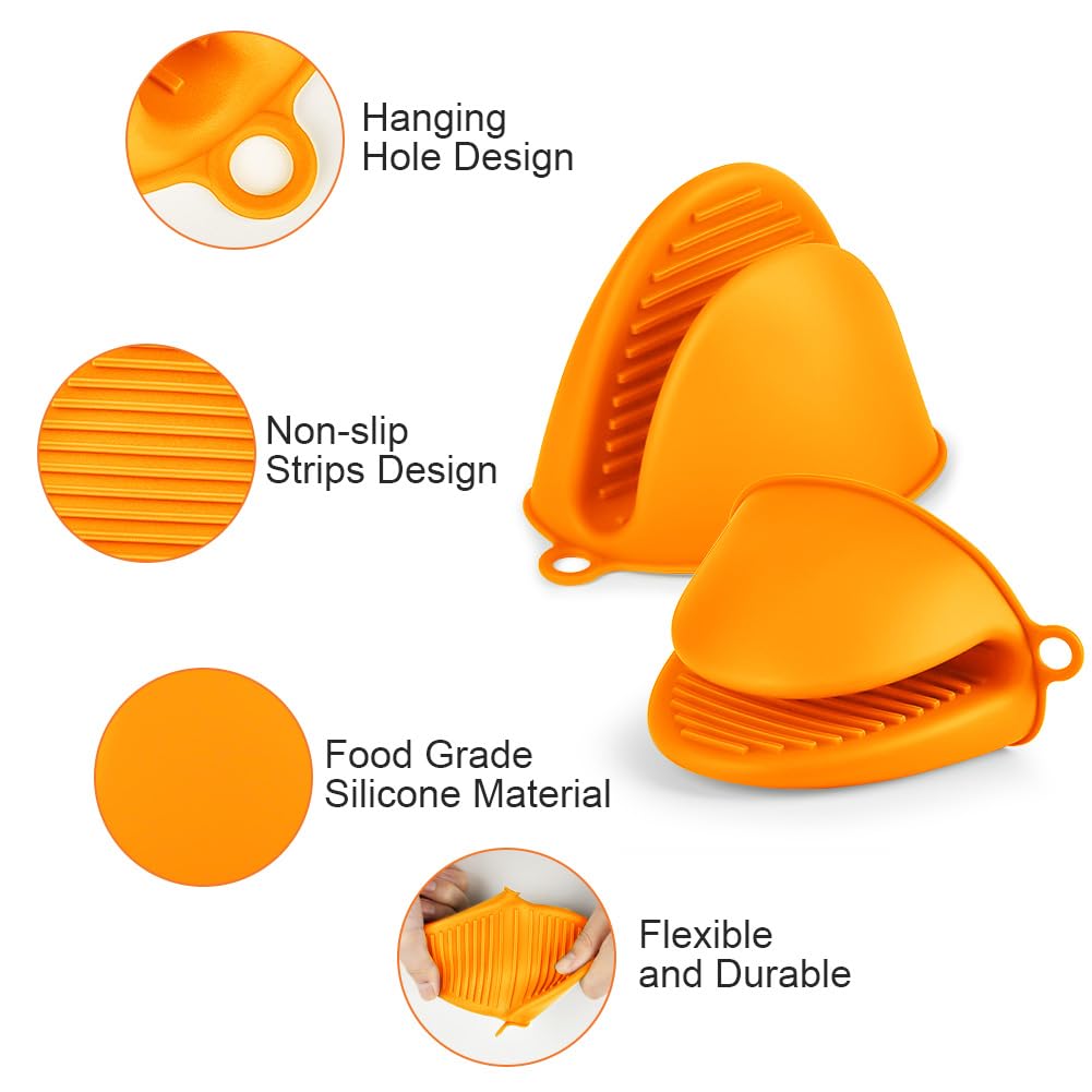 Mini Guanti Da Forno In Silicone Antiscivolo - Vintage Starry Sky Shark - Resistenti Al Calore Fino A 260°C - Presine Da Cucina Carine E Sicure