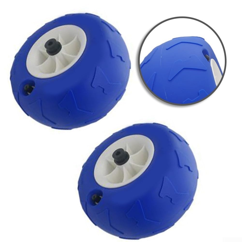 Lot de 2 roues larges pour chariot de camping 230 mm en PVC souple (9-inc-20,5 mm ID)