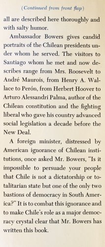 Chile through embassy windows, 1939-1953 B0007E56AI Book Cover