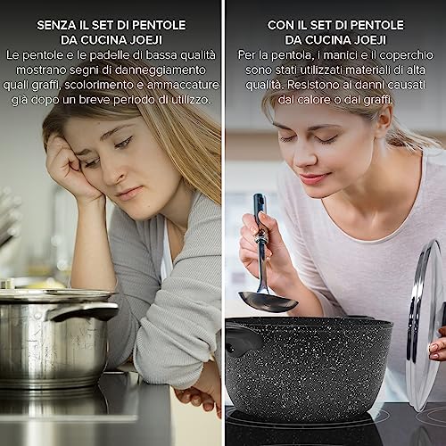 Set di 3 padelle antiaderenti a induzione con