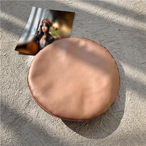 Gorro boina clásico de cuero PU para mujer color caramelo miniatura 5