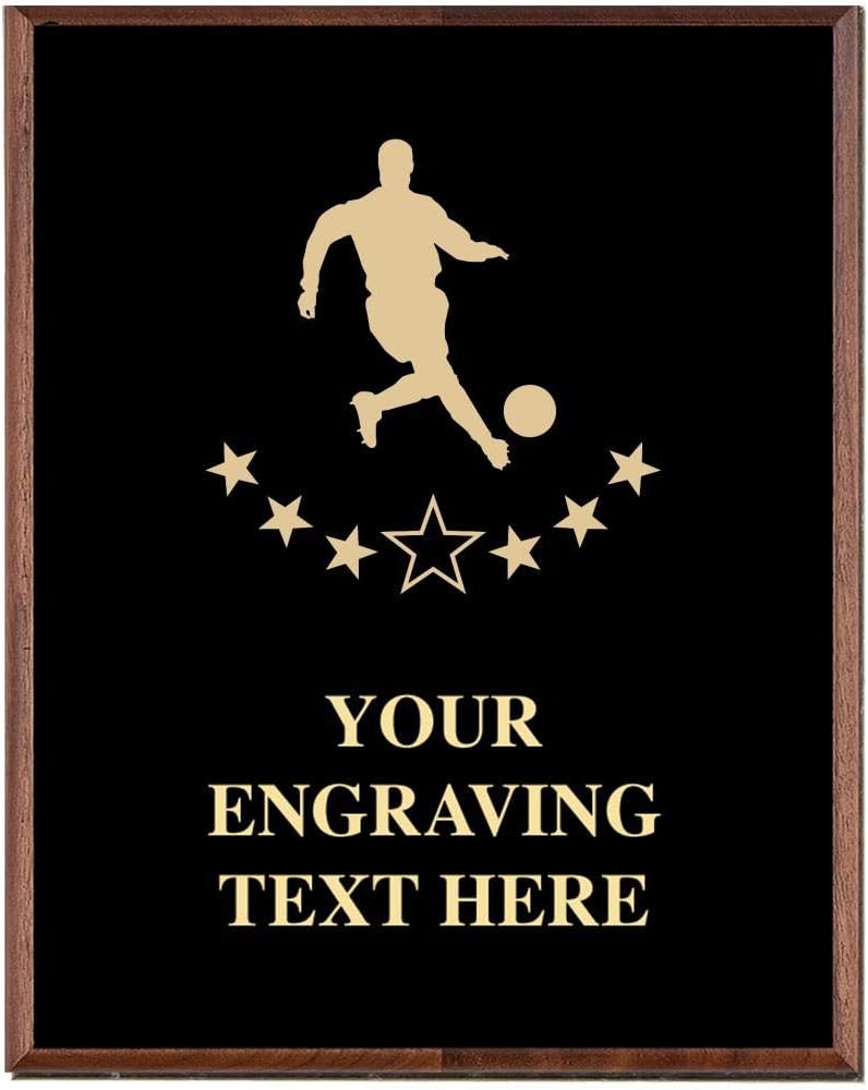 Crown Awards Boys Soccer Plaques, Custom Engraved Soccer Team Trophy Plaque Award, Great Customizable Soccer Coach Gift Prime