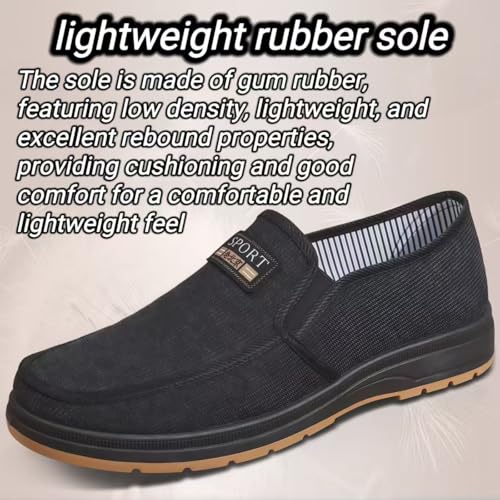 Men's Hands Free Slip on Loafers Casual Sneakers Canvas Walking Shoes4