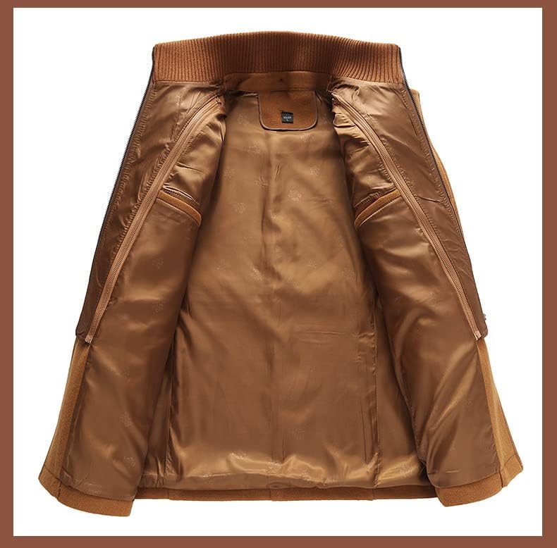 Men's Wool Trench Pea Winter Coat3