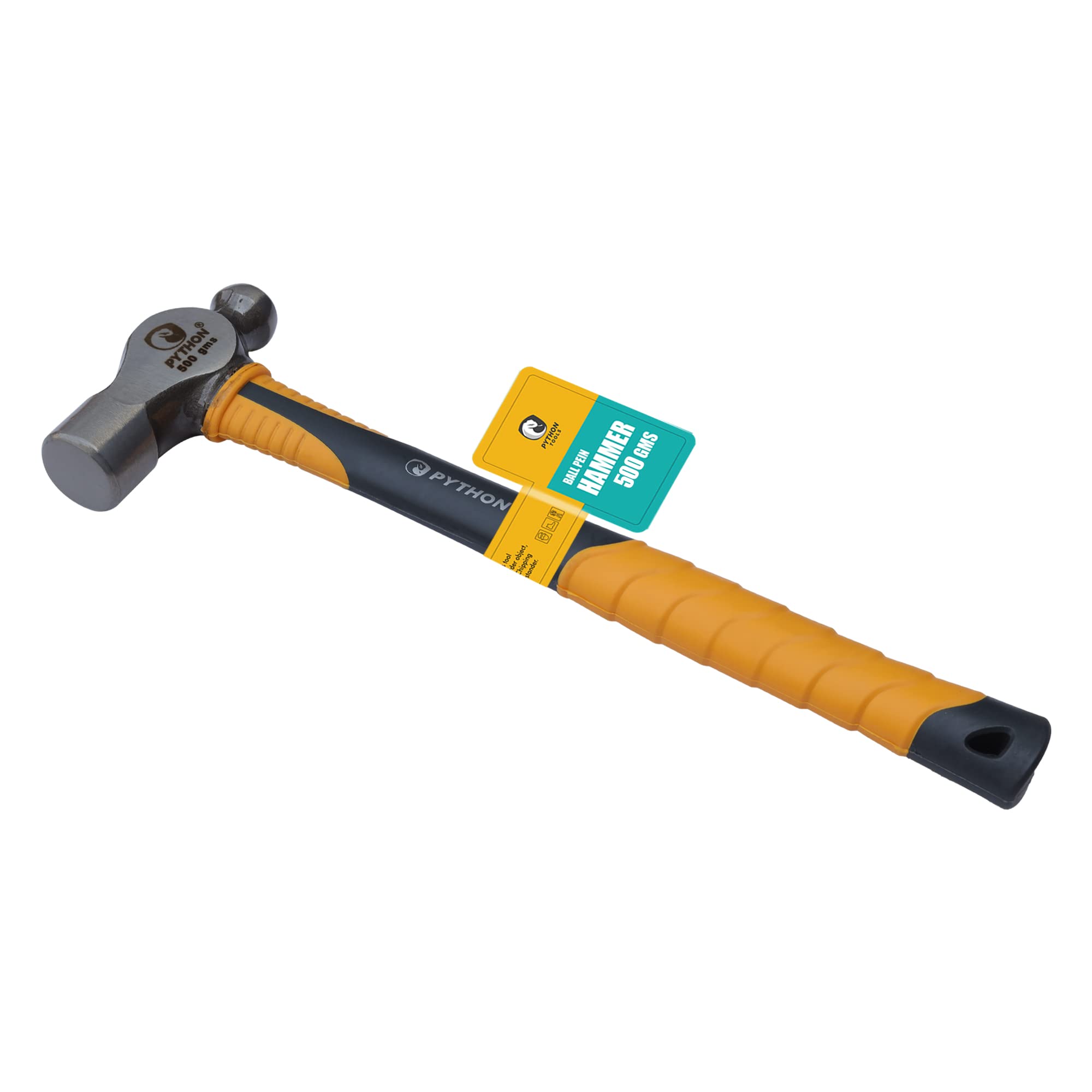 Python Pro Ball Pein/Peen Hammer Indestructible Fiberglass Handle (500 GMS / 12" (300 MM)) 1