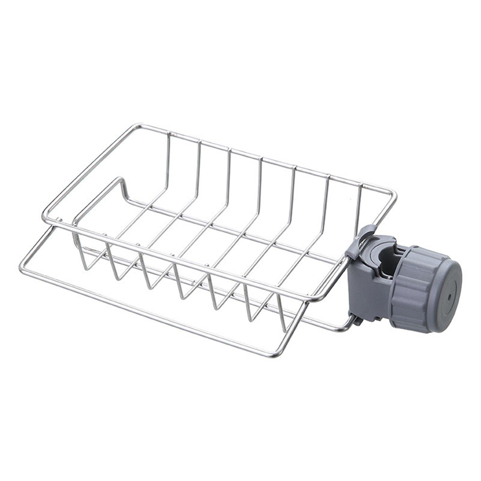 Stainless Steel Sink Drain Rack Sponge Holder for Bathroom Kitchen Organizer with Rail-image-37