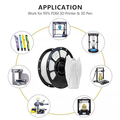 Image of iBOSS PLA Plus Matte 3D Printer Filament 1.75mm, Matte PLA+ 1kg Cardboard Spool (2.2lbs), Dimensional Accuracy + /- 0.02 mm for Most FDM 3D Printers (Matte Ivory White)