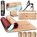 KESSER® Yogamatte Kork Inkl. Tragegurt Tasche & Block Gymnastikmatte - Matte rutschfest aus Naturkautschuk TPE Fitnessmatte, 183 x 62 Trainingsmatte für Fitness Sportmatte, Gymnastik extradick