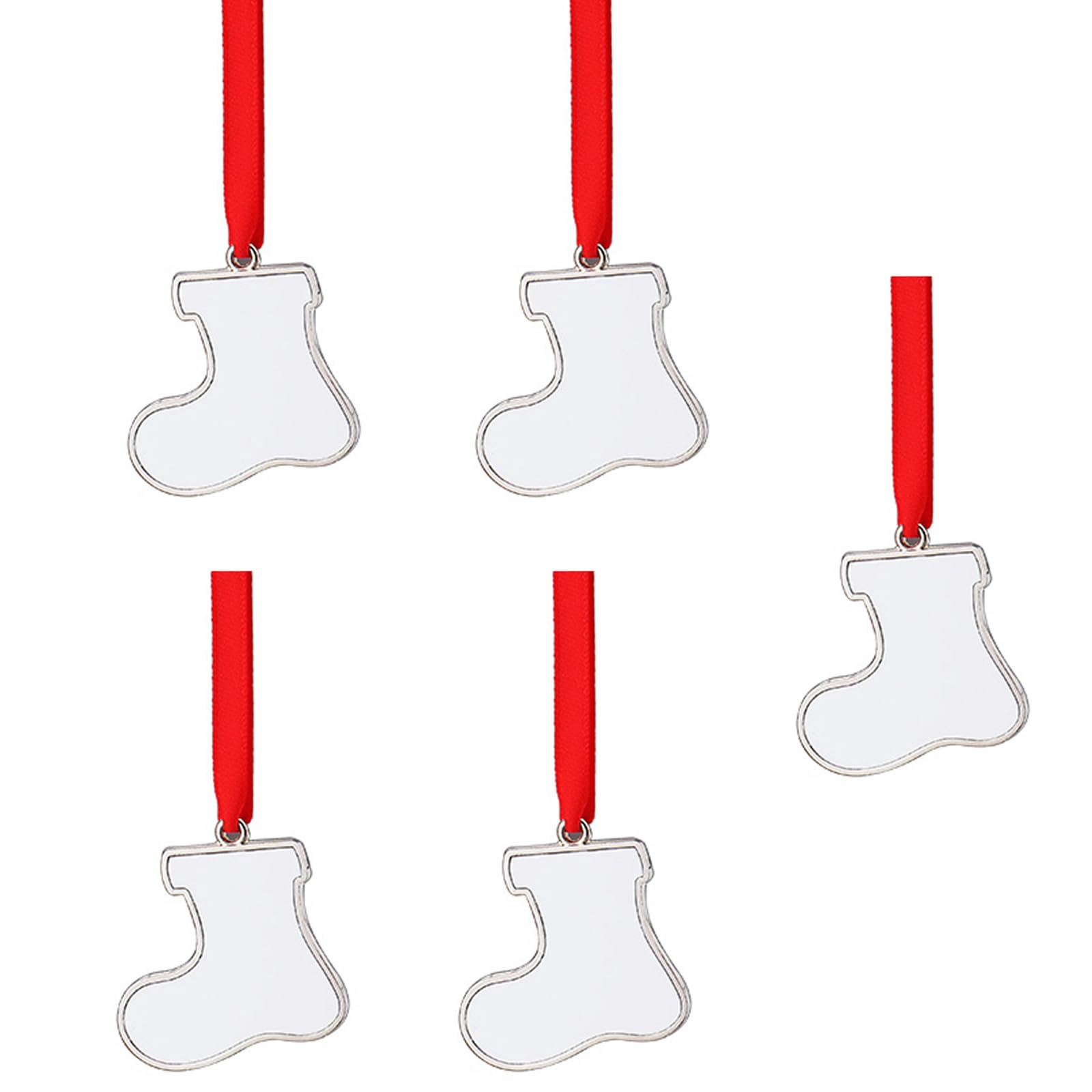 Kalttoy Christmas Hanging Tree Decorations Christmas Sublimation Blanks Ornament Ready for Personalization and Decors Painting Supplies