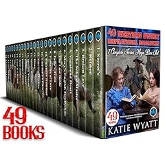 49 Books Western Sweet inspirational Romances 7 Complete Series Mega Box Set Audiolibro Por Katie Wyatt, Kat Carson, Brenda Clemmons, Ellen Anderson arte de portada