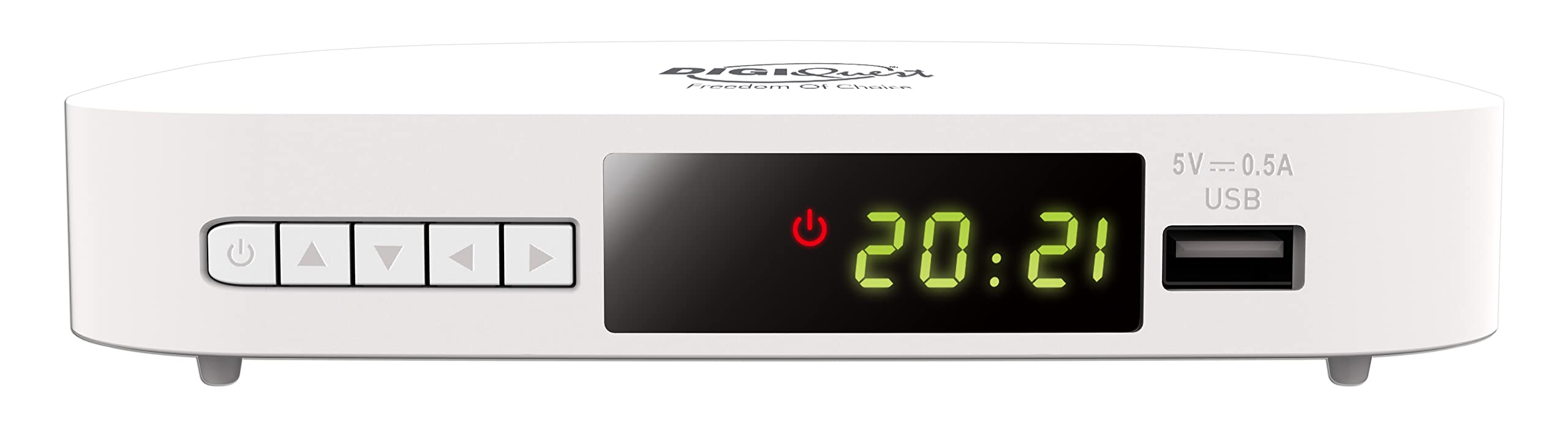 Digiquest Terrestrische Digital XJ, DVB-T2 mit Dual-Fernbedienung, Weiß