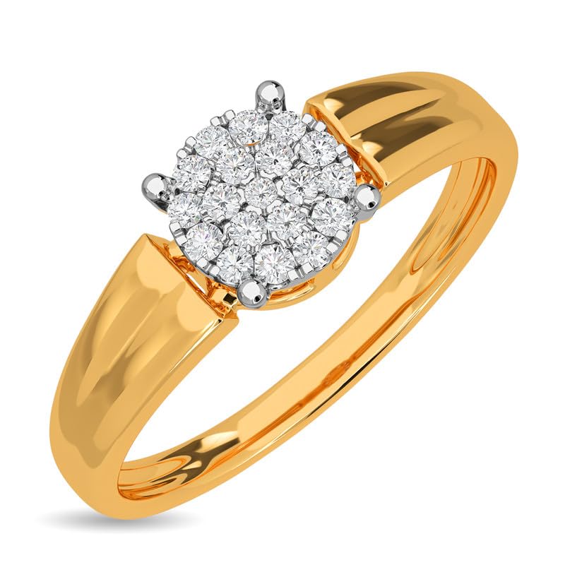 KISNA Real Diamond Jewellery Radiating Imperial S21 14KT Yellow Gold SI Diamond Ring for Women (B095K43P1B) Amazon Price History, Amazon Price Tracker