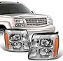 AKKON - For Cadillac Escalade Chrome Clear HID Xenon Type Headlights Front Lamps Replacement Pair