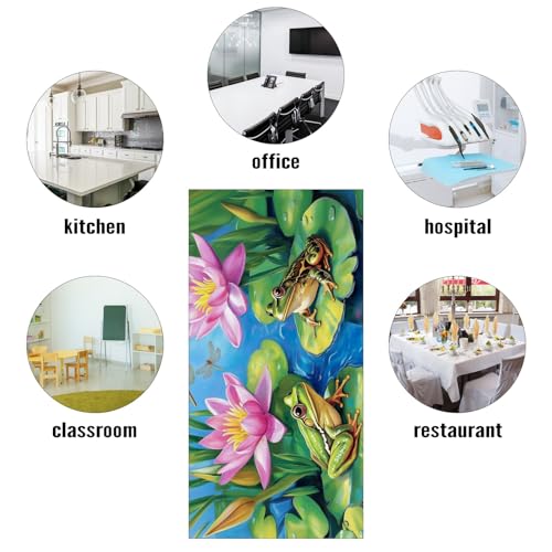 Image of 2ft x 4ft Fluorescent Light Cover Decorative Pond Frogs Lotus Ceiling Light Filters - Easy Setup for Classroom Office Hospitals Home Ceiling, Reduce Glare & Flicker