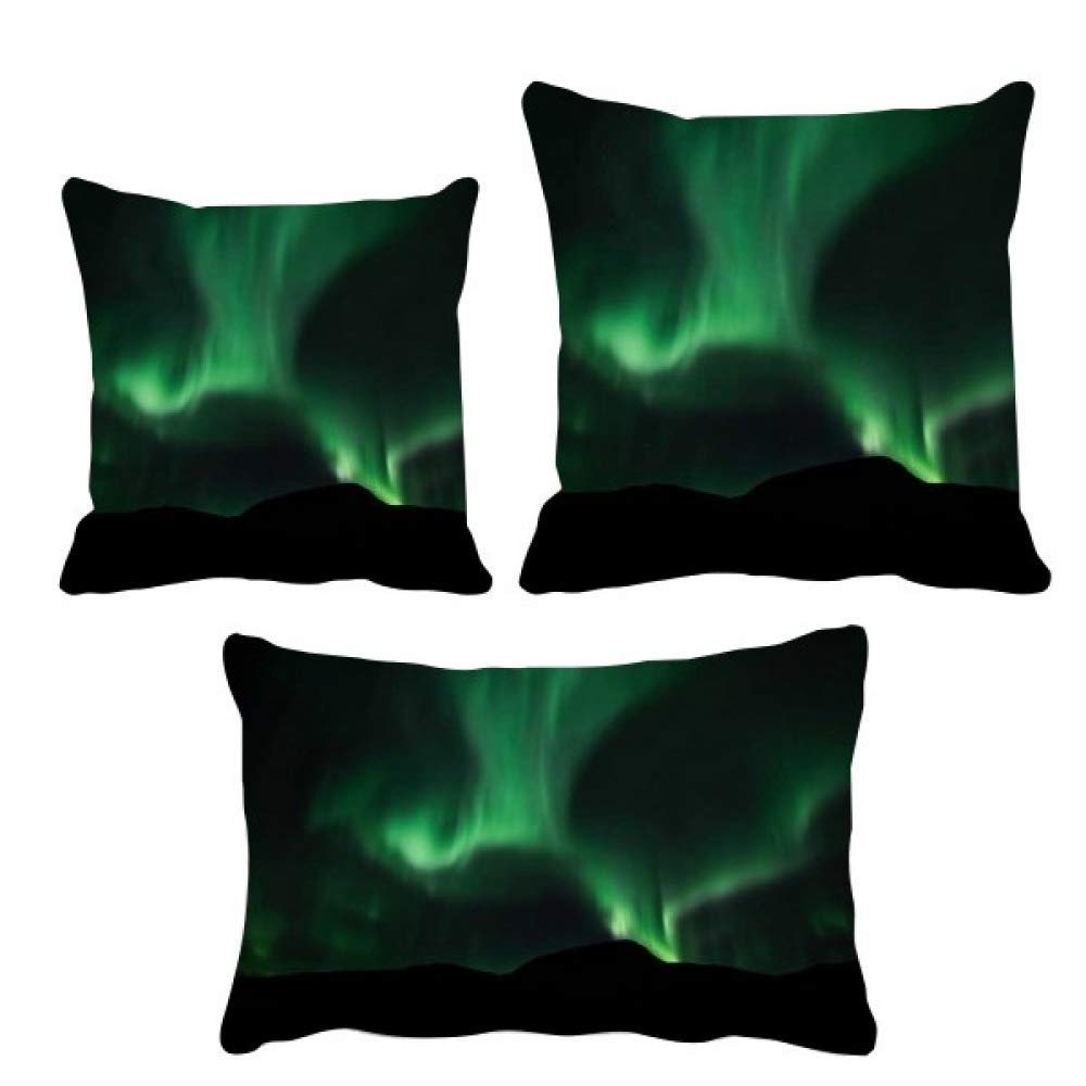 Parure de coussin vert nuit ciel grand format pour décoration canapé