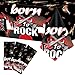 gisgfim 3PCS Rock Themed Party Tablecloths 108x54 Inch Rocking Party Decorations Supplies Rock Star Guitar Plastic Rectangular Table Covers for Music Birthday Party