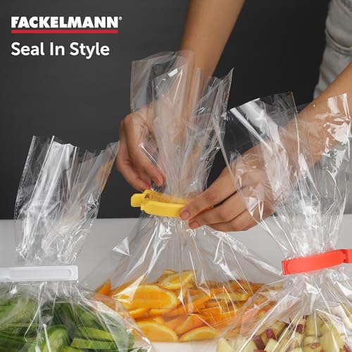Image of Fackelmann Re-Usable Food Sealing Clips, Set of 5 | Ergonomic Design, Durable & Easy to Use | BPA Free Plastic | Ideal for Clipping Plastic Bags, Food Bags & Paper Bags - Multicolour