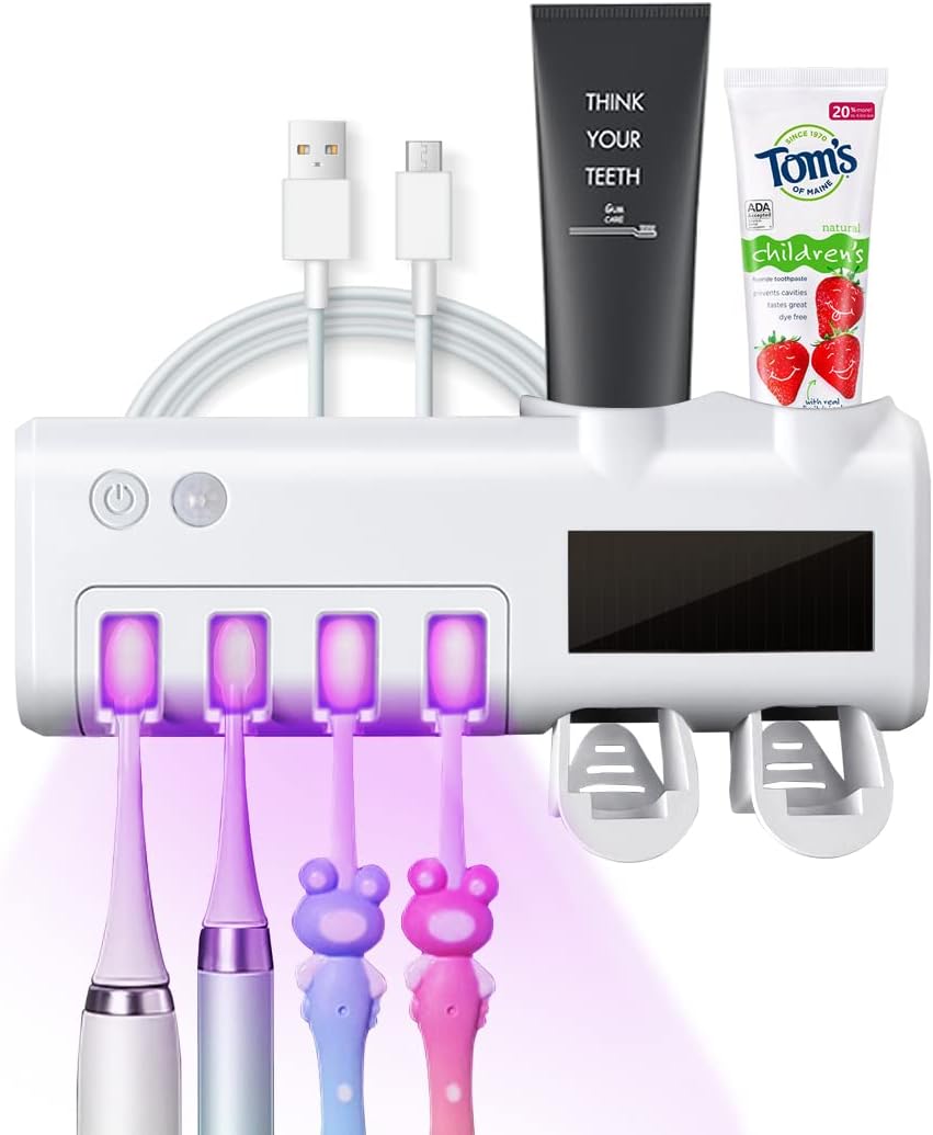 SmartSF Toothbrush Sanitizer, UV Toothbrush Holder Wall
