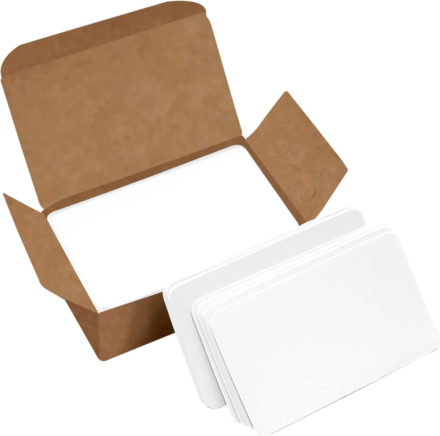 FESTIKO® Small Blank Index Cards 3.5 x 2 Inches – Premium Cardstock Flash Cards & Note Cards for Study, Exam Preparation, Office Stationery & DIY, Unruled with Rounded Corners (200, Off White)-image-38