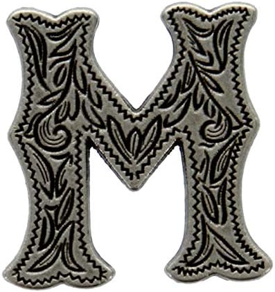 Alphabet Letter M Antique Silver Concho 3/4" Tall 1339-132 image 3