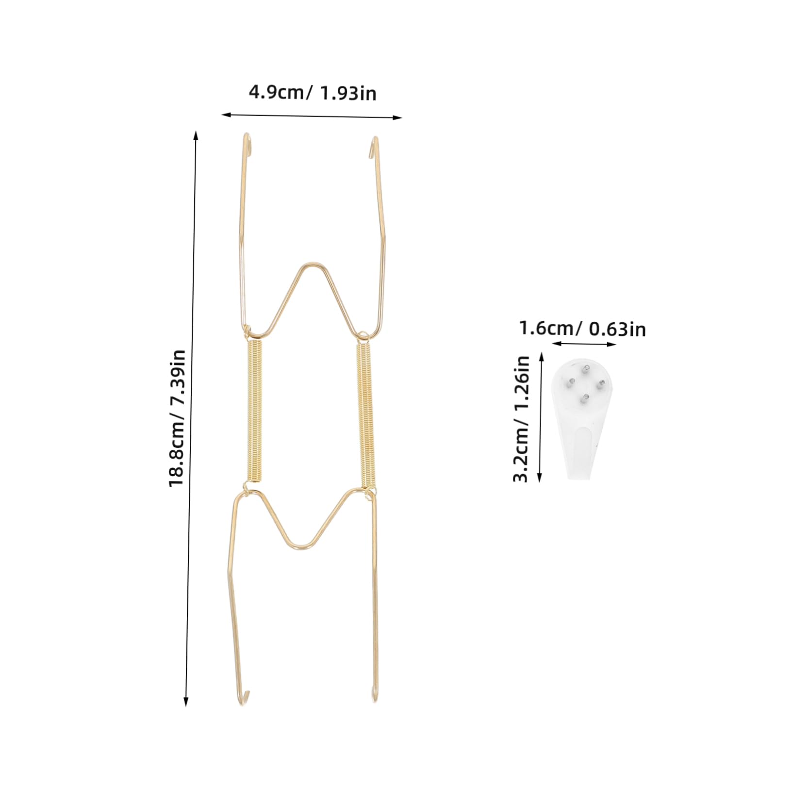 Cabilock 6pcs Heavy Duty Invisible Plate Hangers for Wall Easy Installation Wall Mounted Display Holders for Decorative Plates Picture Frames and Antique Dishes