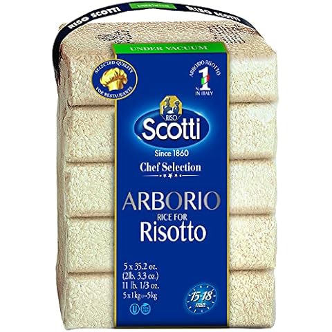 Arborio Rice for Risotto, 11 lbs (5x1 kg) Product of Italy, Chef Selection, Gluten Free, Non-GMO, Vacuumed Packed, Riso Scotti Cover