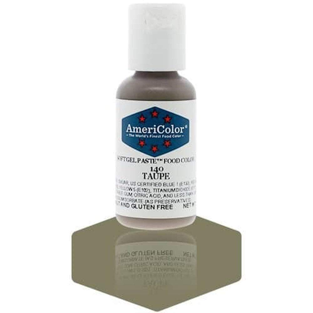 AmeriColor, Taupe, 0.75 Ounce Bottle, Soft Gel Paste Food Color