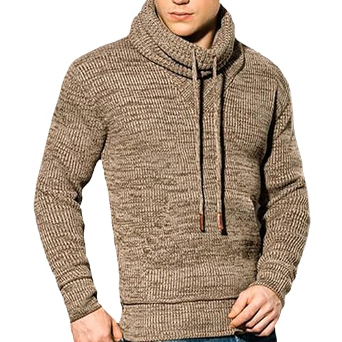 Suéter de punto para hombre de invierno con textura acanalada clásica