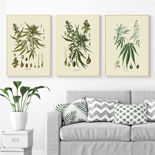 Póster vintage de plantas para cocina y comedor cuadro de pared botánico para salones modernos