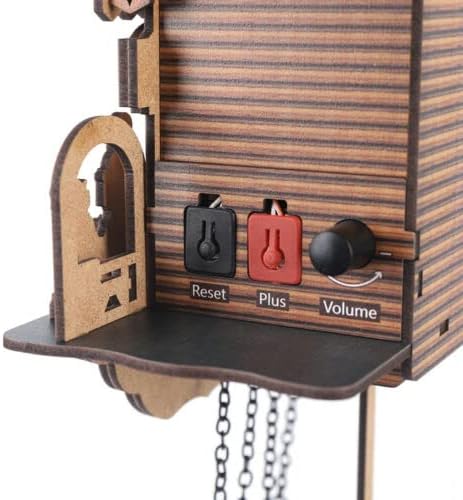 Miniatura 9 de LOYALHEARTDY Reloj de pared de cuco vintage, reloj despertador de pájaro cuco colgante con alas abiertas tradicional Coo Coo Reloj clásico estilo