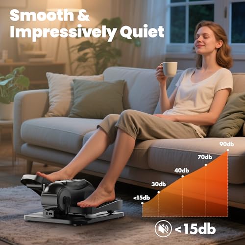 Yagud Under Desk Elliptical Machine, Elliptical Leg Exerciser as Seen on TV for Senior with Remote Control, Portable Quiet Electric Seated Pedal and 12 Adjustable Speed, Black - Image 5