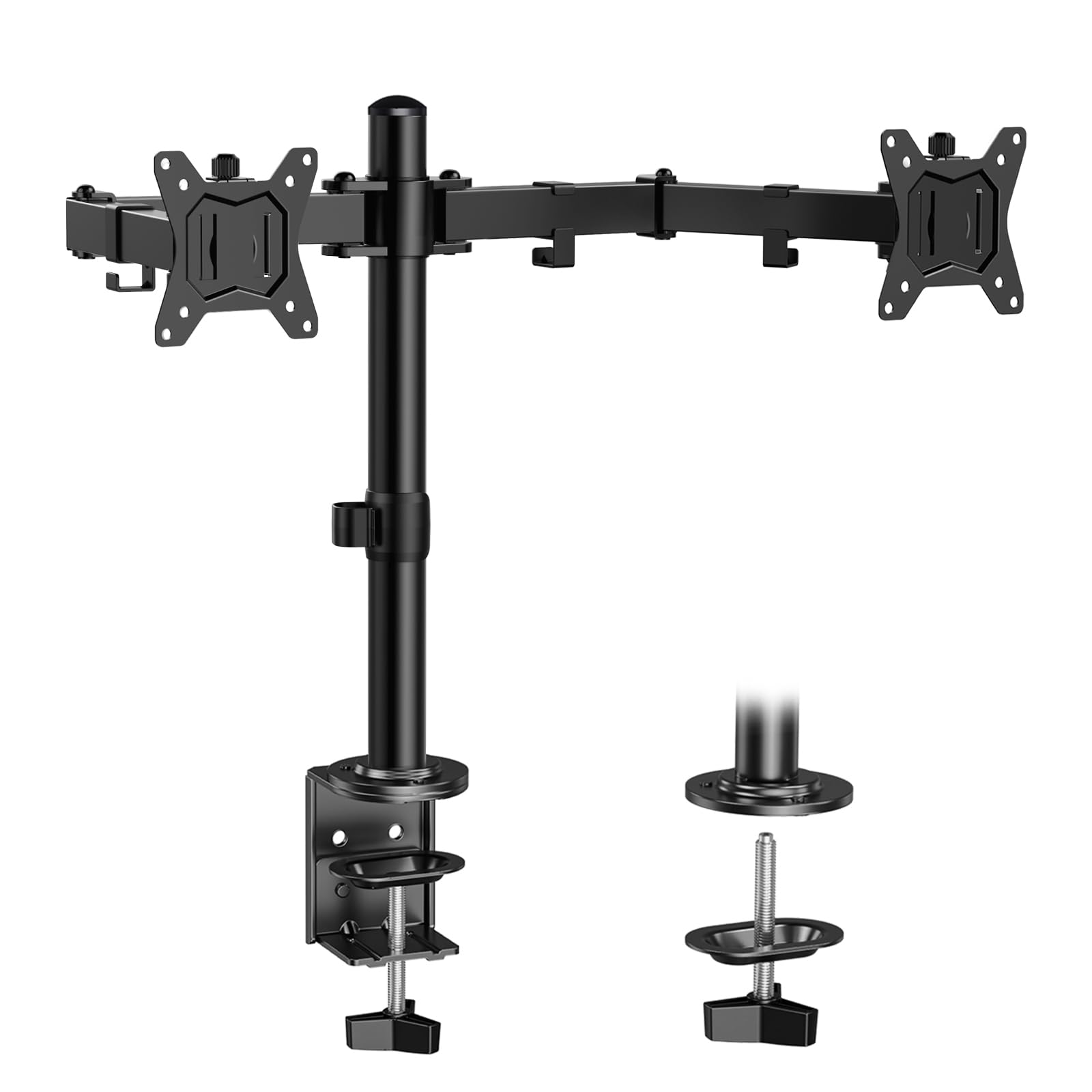 Photo 1 of ***MISSING HARDWARE***ErGear Dual Monitor Stand, Heavy Duty Adjustable Monitor Desk Mount for 2 Screens up to 32 Inches, Fully Adjustable Height, Tilt, Swivel, Rotate, Supports 17.6 lbs per Monitor Arm, Easy Installation