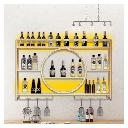 Casier à vin mural avec éclairage LED doré : optimisez vos murs vides - 2