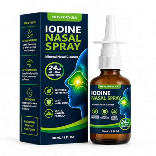 KBIMNL Iodine Nasal Spray – Fulvic Acid Mineral Formula – Fine Mist Nasal Care for Daily Comfort – Refreshing Daily Use Formula – 60 mL (2 fl oz)