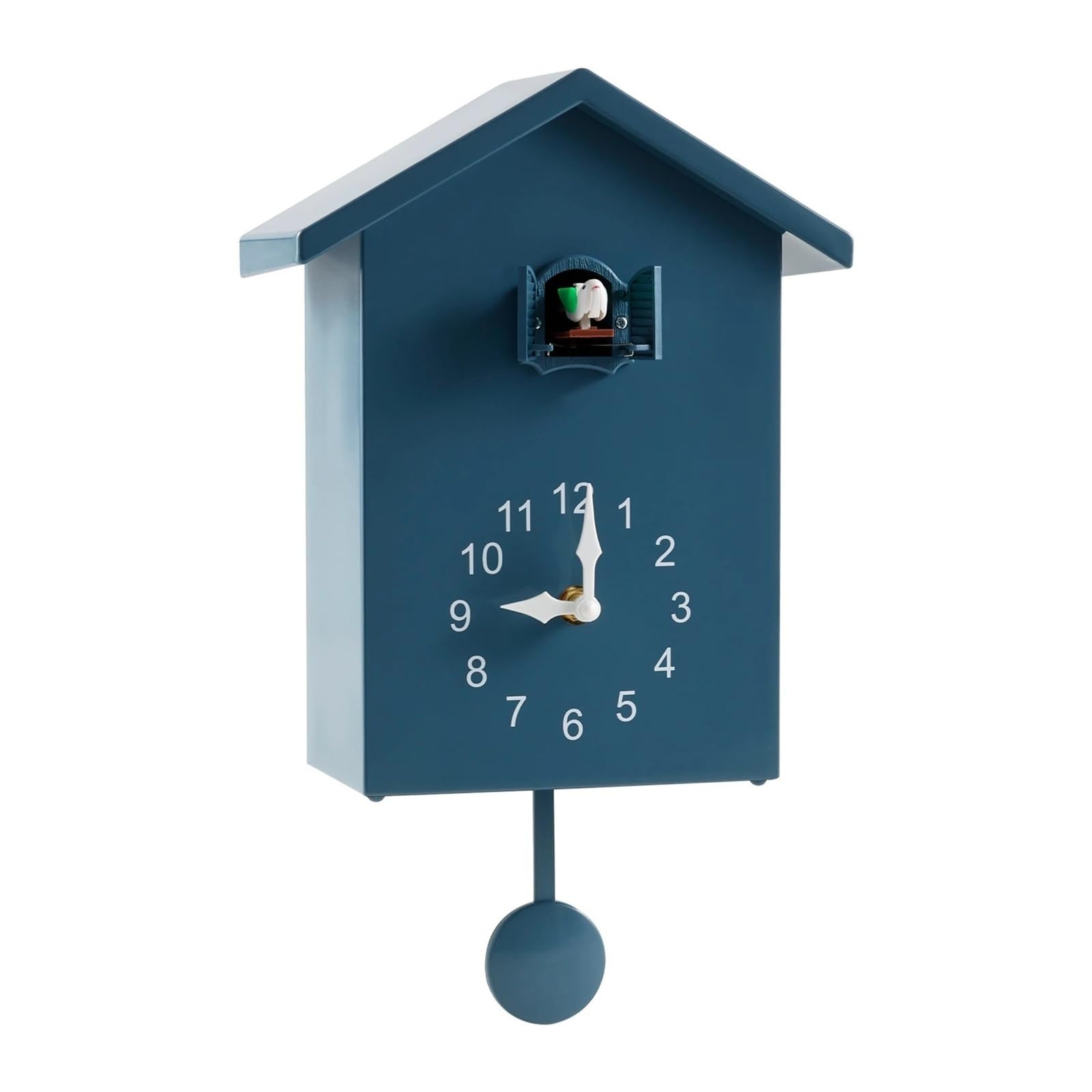 GOXQIT 1 Pcs Cuckoo Quartz Wall Clock Home Living Room Hanging Watch Horologe Clocks Timer Office Decoration For Living Room(Blue)