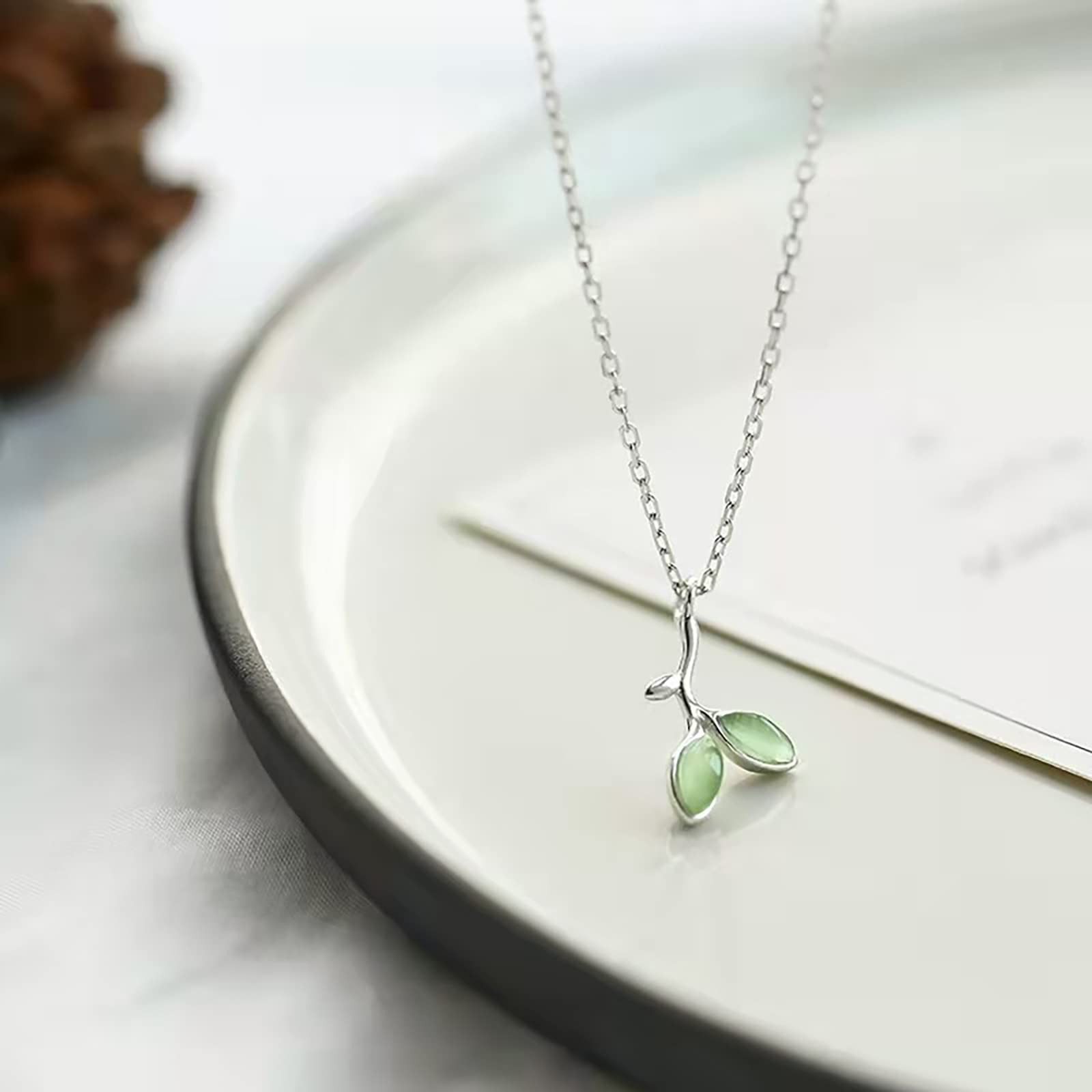 Collana in Argento 925 con Quadrifoglio Femminile Giappone e Corea del Sud Catena per clavicola alla Moda Semplice e Fredda (Oro