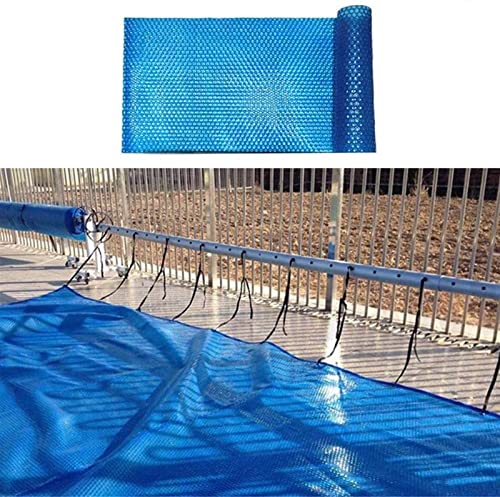 Cobertor Solar para Piscinas Cubierta De Piscinas De Aislamiento De Burbujas, Cubierta De Piscina De Verano De Invierno Azul for Piscinas En El Suelo, Cubierta De Manta De Calefacción Solar Rectangula Cover