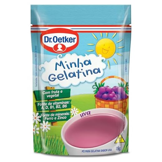 Dr.Oetker Dr. Oetker Minha Gelatina Sabor Uva Sobremesa Com Sabor E Consistência Deliciosa Para Toda A Família Fácil De Fazer 75G
