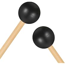 Miwayer Rubber Mallet 8/12.5/15in Drumsticks for Percussion Such as Tongue Drum, Xylophone, Glockenspiel, Handpan 8in